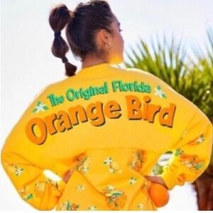 Disney Orange Bird Spirit Jersey Sweatshirt "The Original Florida" Yellow Sz XS